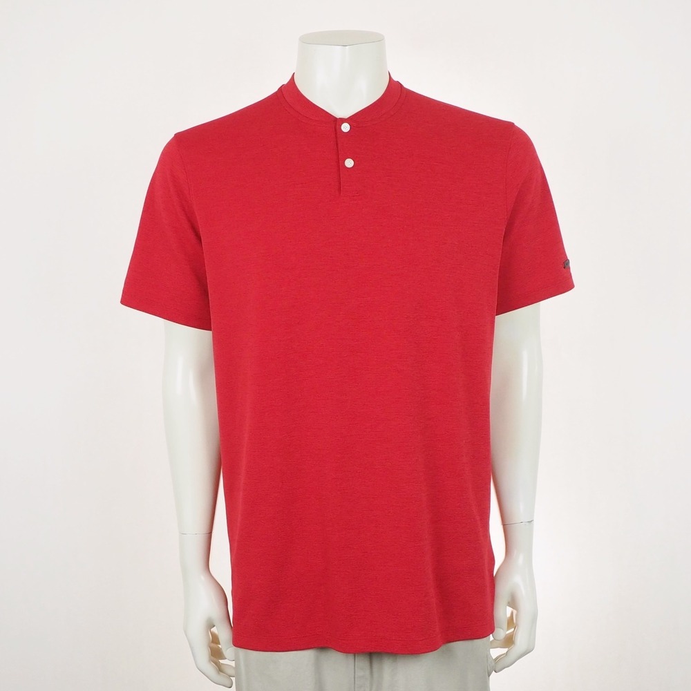 Nike Golf Tiger Woods TW AeroReact Blade Collar Polo Shirt Mens Large Red Blend